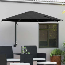 Tuinparasol Zwart 248 x 248 x 148 cm Polyester en staal