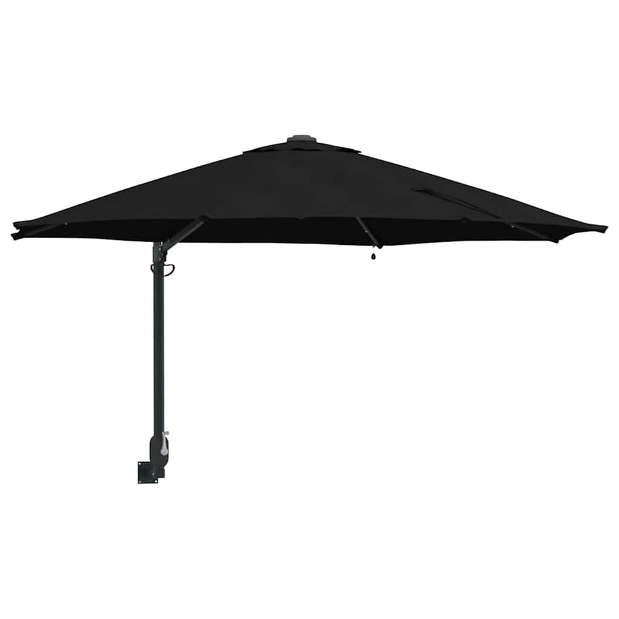Tuinparasol Zwart 248 x 248 x 148 cm Polyester en staal