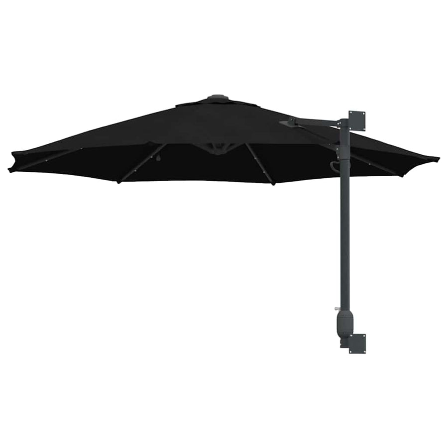 Tuinparasol Zwart 248 x 248 x 148 cm Polyester en staal