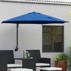 Tuinparasol 248x248 cm azuurblauw polyester staal