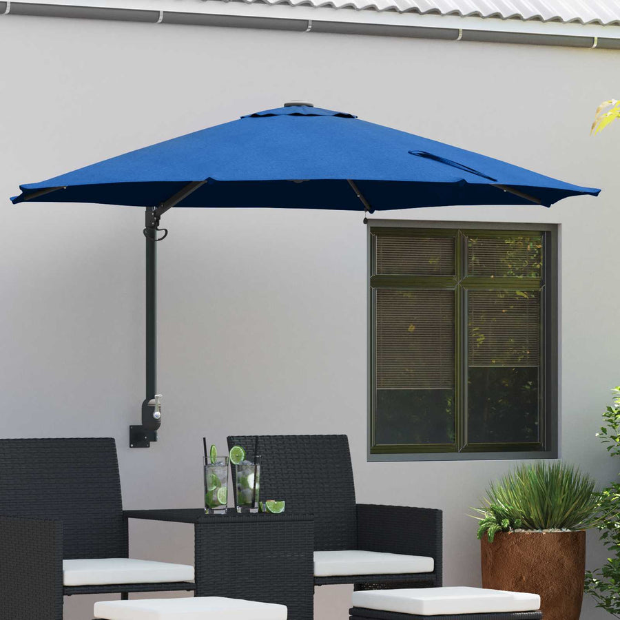 Tuinparasol Azurblauw 248 X 248 X 148 Cm Polyester En Staal azuurblauw