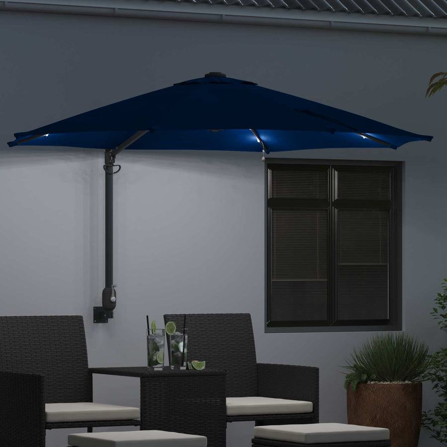 Tuinparasol Azurblauw 248 X 248 X 148 Cm Polyester En Staal azuurblauw