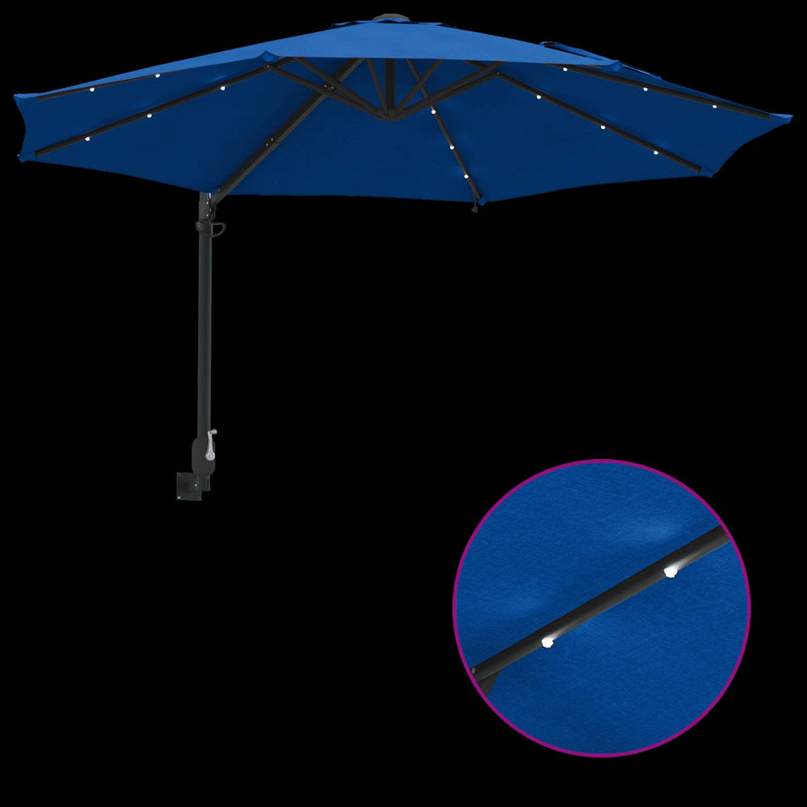 Tuinparasol Azurblauw 248 X 248 X 148 Cm Polyester En Staal azuurblauw