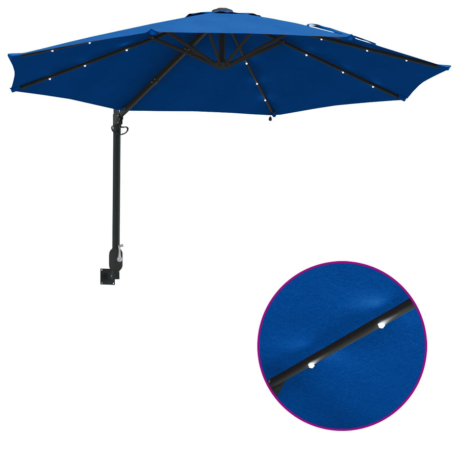 Tuinparasol Azurblauw 248 X 248 X 148 Cm Polyester En Staal azuurblauw