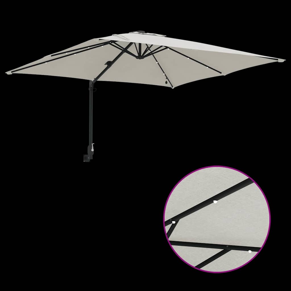 Tuinparasol Zand 248.5 x 247.5 x 160 cm Stof