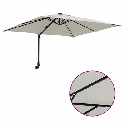 Tuinparasol Zand 248.5 x 247.5 x 160 cm Stof