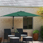 Tuinparasol groen 248x247 cm polyester staal