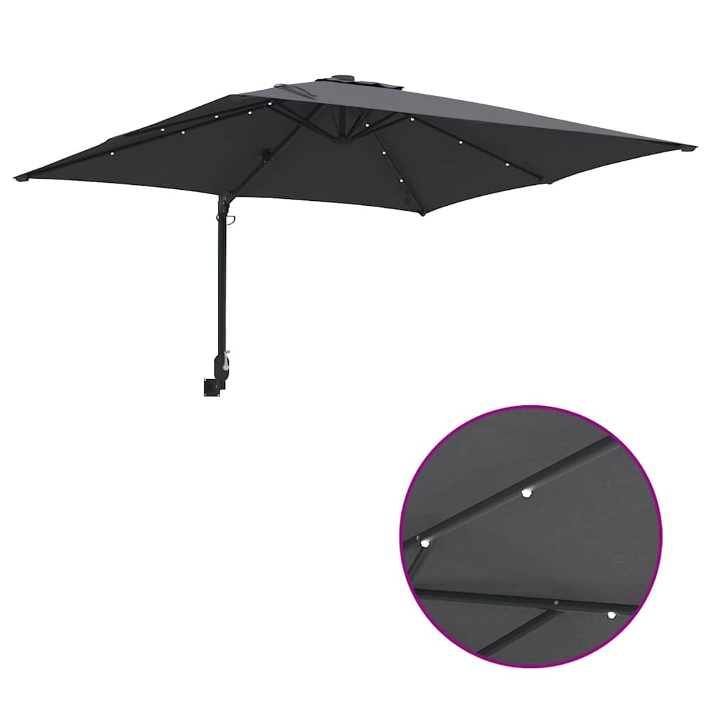 Tuinparasol Antraciet 248.5 x 247.5 x 160 cm Stof