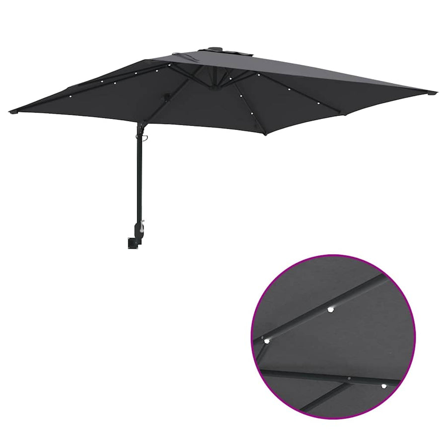 Tuinparasol Antraciet 248.5 x 247.5 x 160 cm Stof