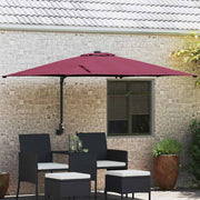 Tuinparasol 248x247x160 cm bordeauxrood