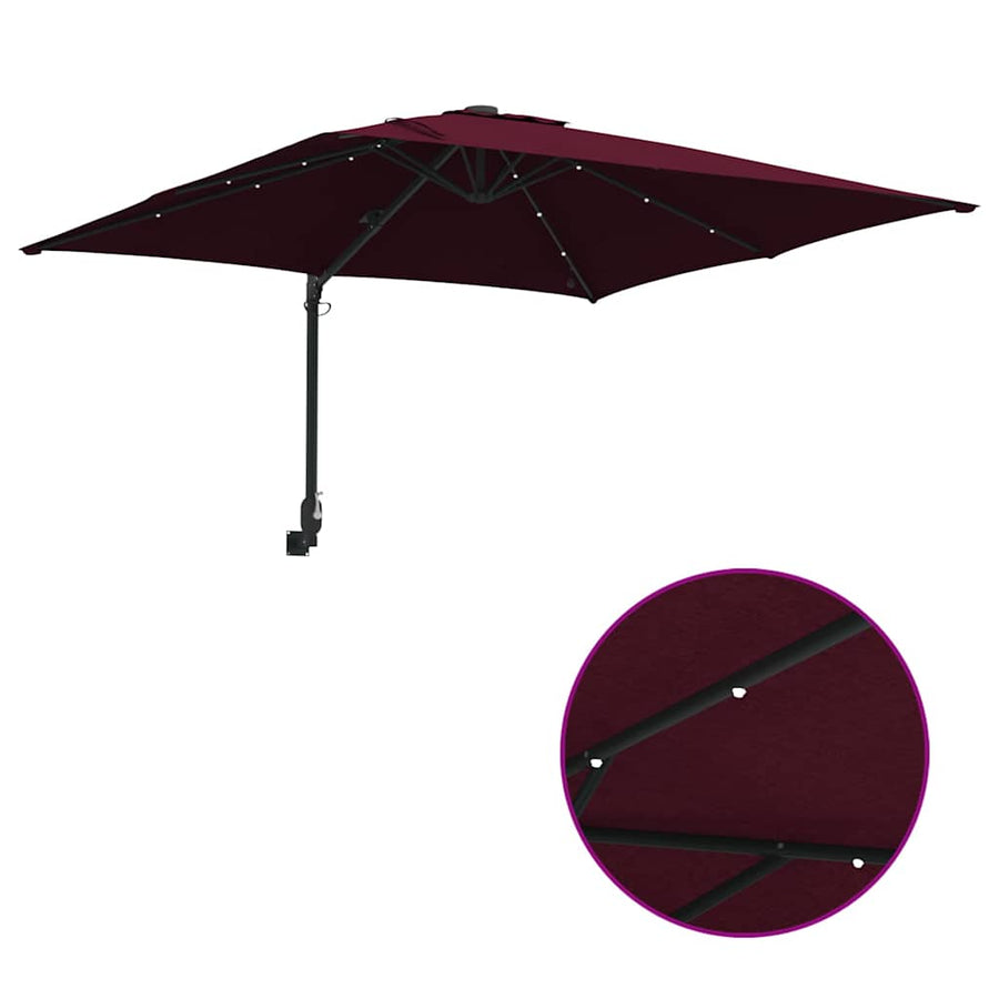 Tuinparasol Bordeauxrood 248.5 x 247.5 x 160 cm Stof