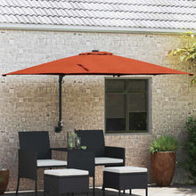 Tuinparasol Terracotta 248.5 x 247.5 x 160 cm Stof