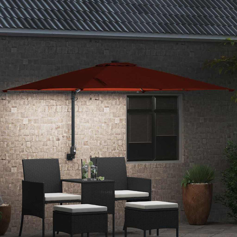 Tuinparasol Terracotta 248.5 x 247.5 x 160 cm Stof
