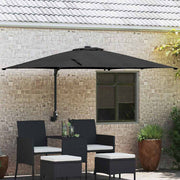 Tuinparasol 248x247x160 cm zwart polyester staal