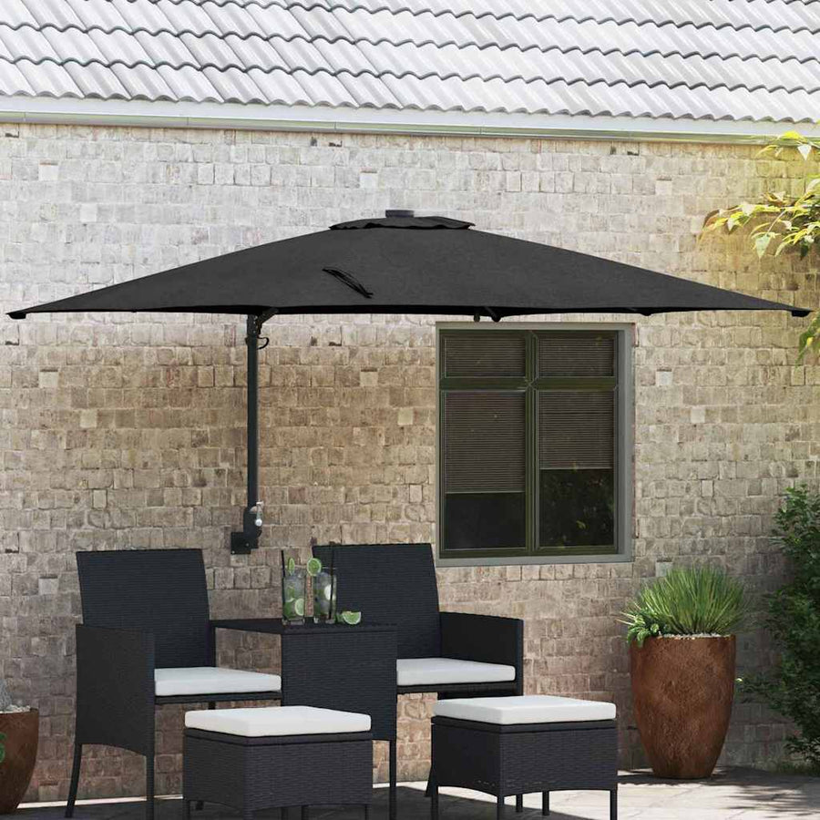 Tuinparasol Zwart 248.5 x 247.5 x 160 cm Stof