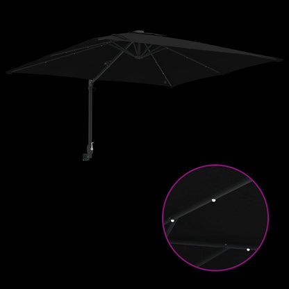 Tuinparasol Zwart 248.5 x 247.5 x 160 cm Stof