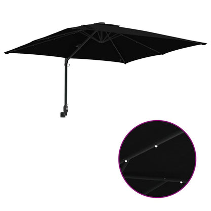 Tuinparasol Zwart 248.5 x 247.5 x 160 cm Stof