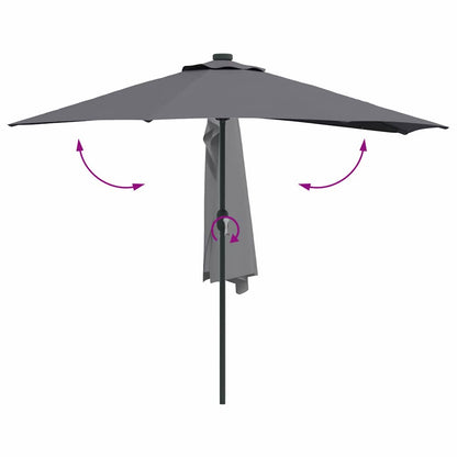 Tuinparasol Antraciet 294 x 150 x 224 cm Stof