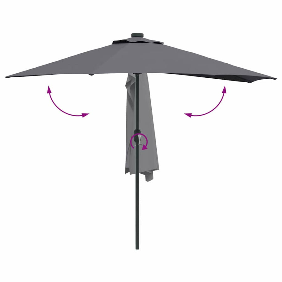 Tuinparasol Antraciet 294 x 150 x 224 cm Stof