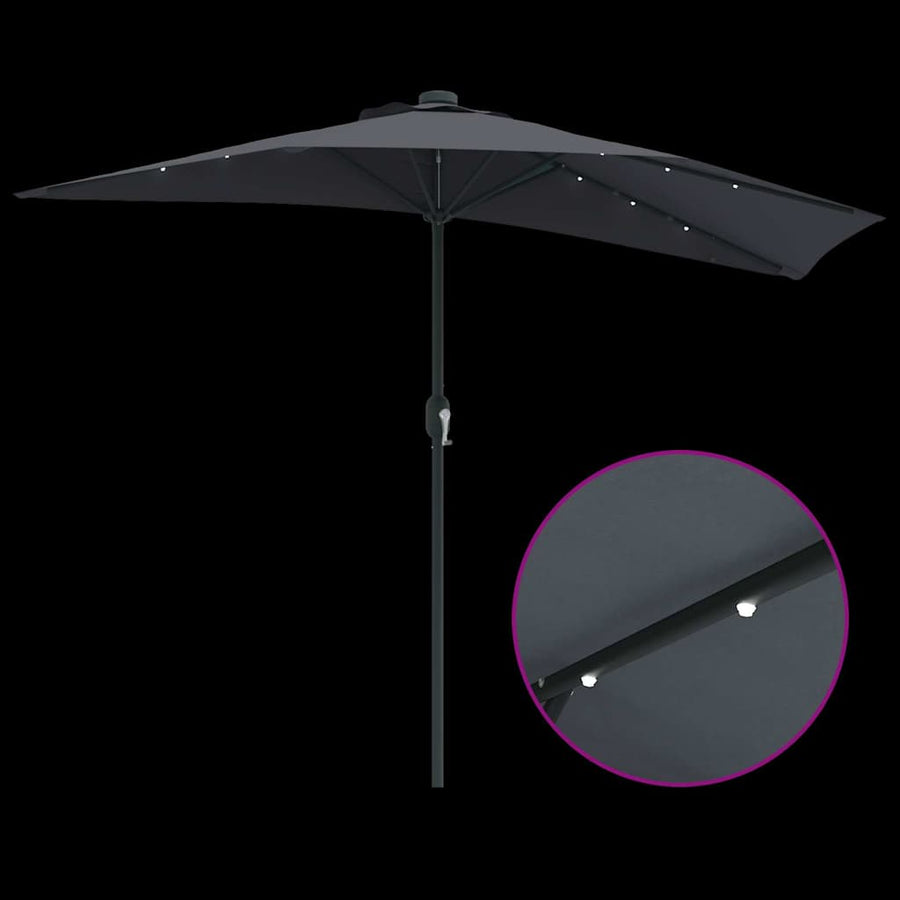 Tuinparasol Antraciet 294 x 150 x 224 cm Stof