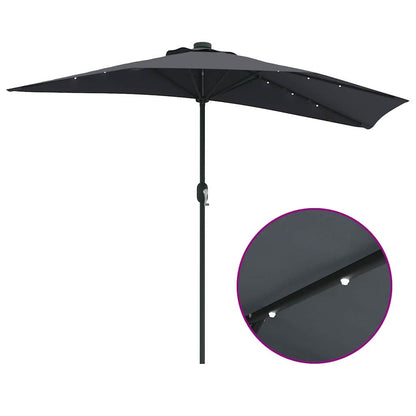 Tuinparasol Antraciet 294 x 150 x 224 cm Stof