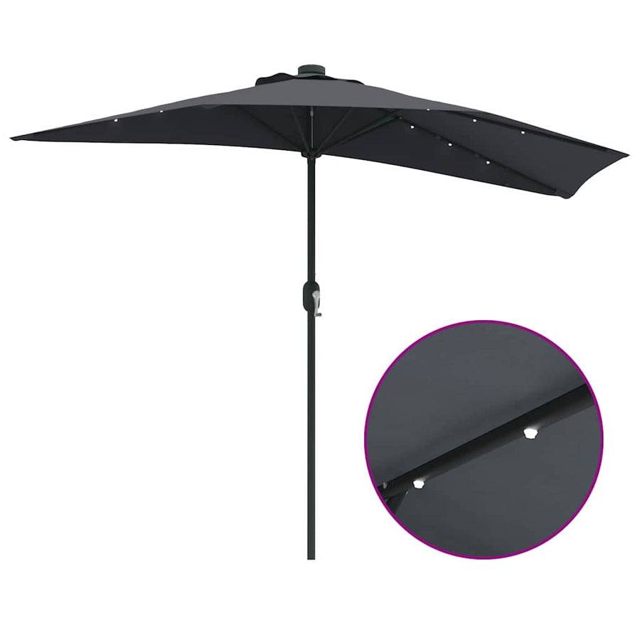 Tuinparasol Antraciet 294 x 150 x 224 cm Stof