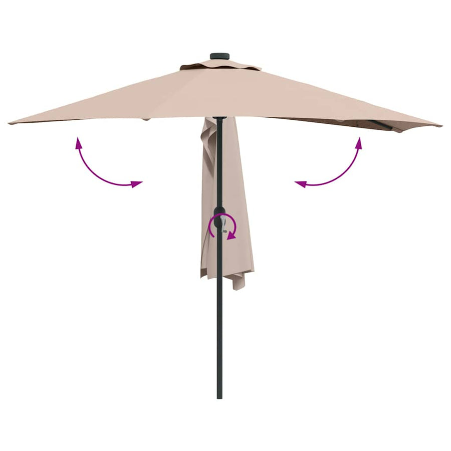 Tuinparasol Taupe 294 x 150 x 224 cm Stof