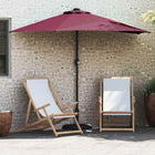 Garden Parasol Bordeaux Red 294 x 150 x 224 cm Polyester and steel