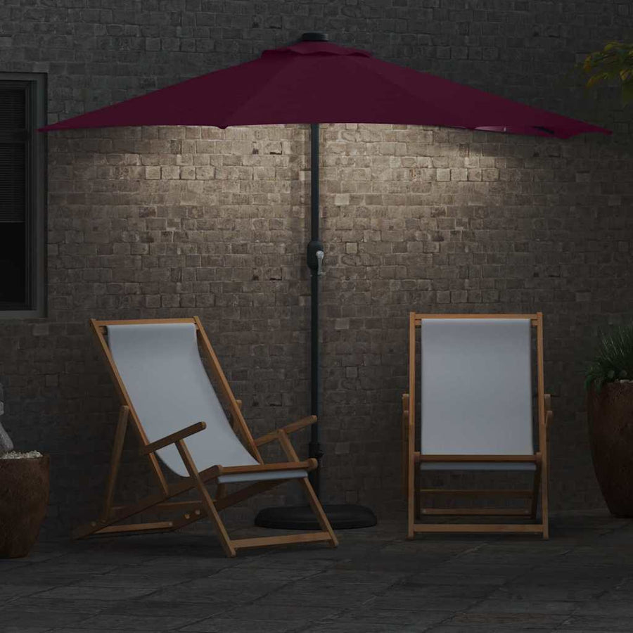 Tuinparasol Bordeauxrood 294 x 150 x 224 cm Stof