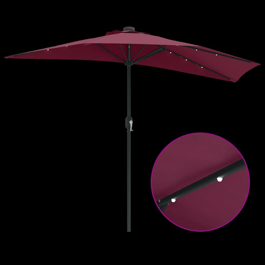 Tuinparasol Bordeauxrood 294 x 150 x 224 cm Stof