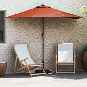 Tuinparasol 294x150x224 cm terracotta polyester staal