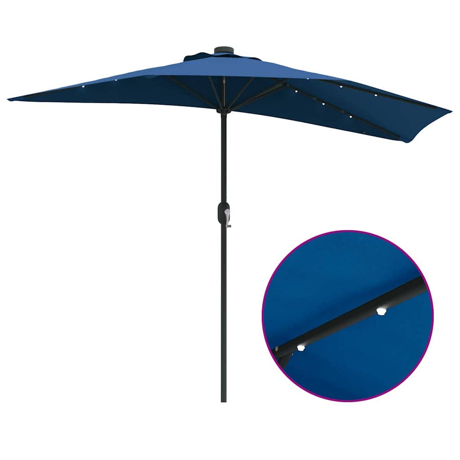 Tuinparasol Azurblauw 294 x 150 x 224 cm Stof
