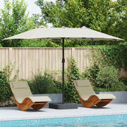 Tuinparasol zand 385x209x244 cm polyester staal