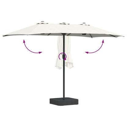 Tuinparasol Zand 385 x 209 x 244 cm Stof