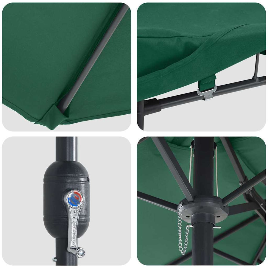 Tuinparasol Groen 385 x 209 x 244 cm Stof