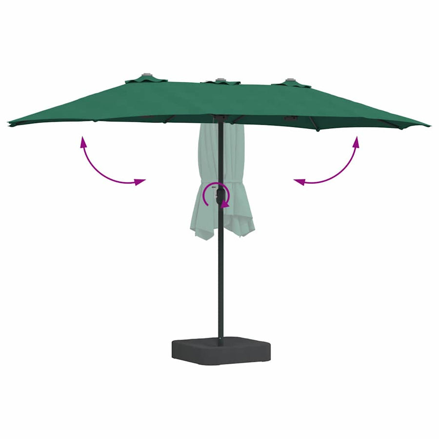 Tuinparasol Groen 385 x 209 x 244 cm Stof