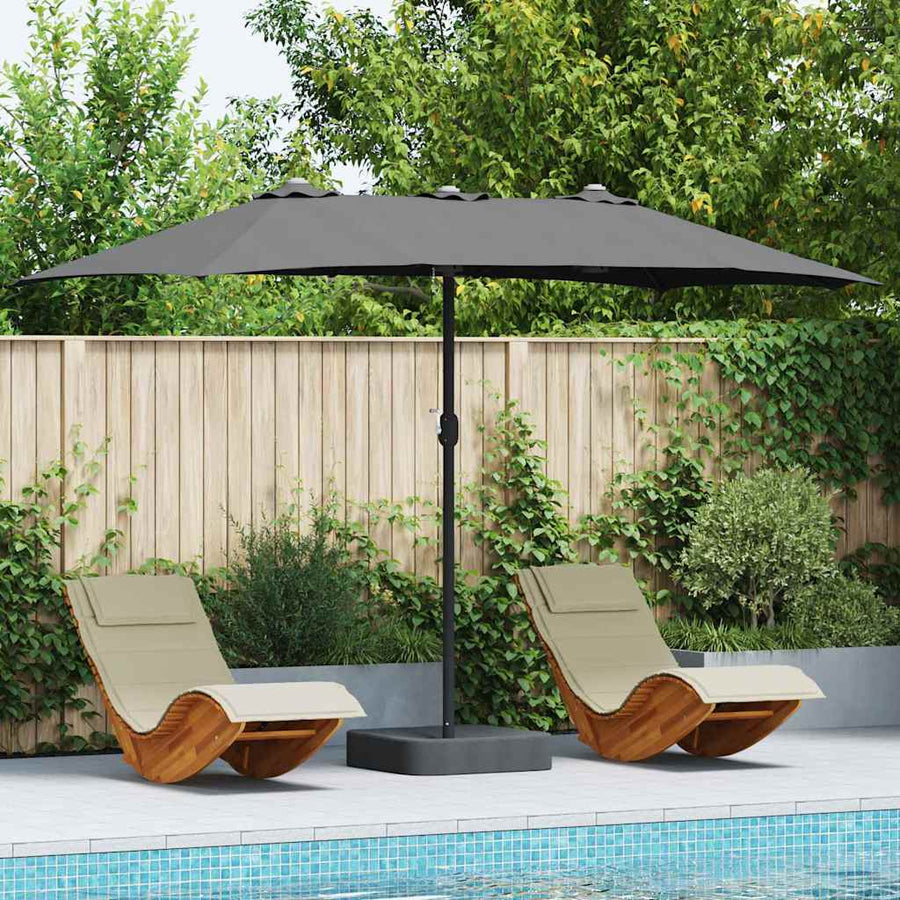 Tuinparasol Antraciet 385 x 209 x 244 cm Stof