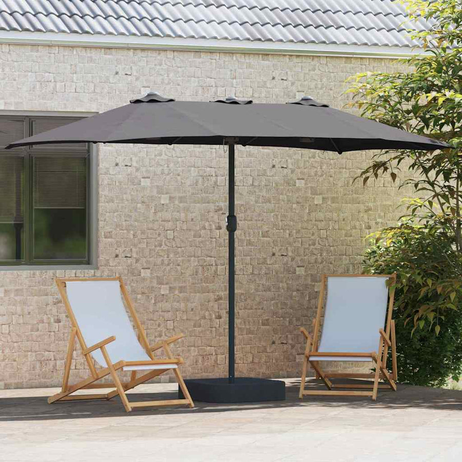 Tuinparasol Antraciet 385 x 209 x 244 cm Stof