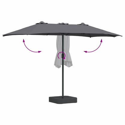 Tuinparasol Antraciet 385 x 209 x 244 cm Stof