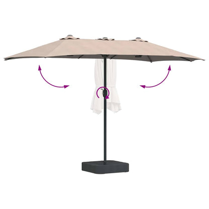 Tuinparasol Taupe 385 x 209 x 244 cm Stof