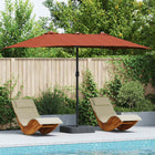 Tuinparasol 385x209x244 cm terracotta