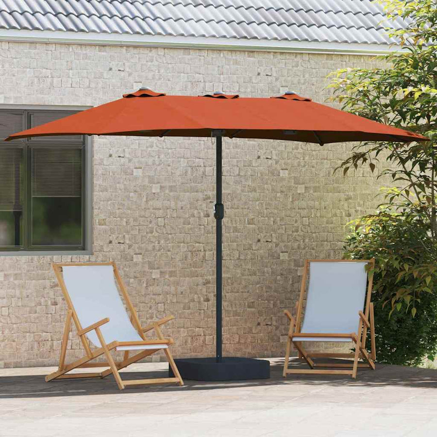 Tuinparasol Terracotta 385 x 209 x 244 cm Stof