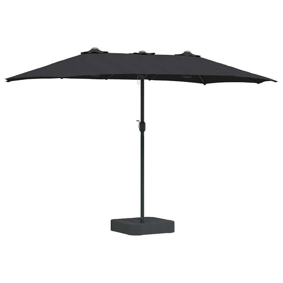 Tuinparasol Zwart 385 x 209 x 244 cm Stof