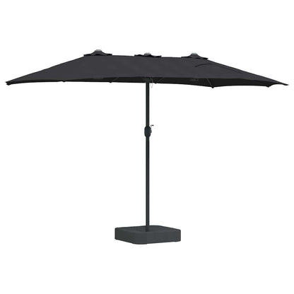 Tuinparasol Zwart 385 x 209 x 244 cm Stof