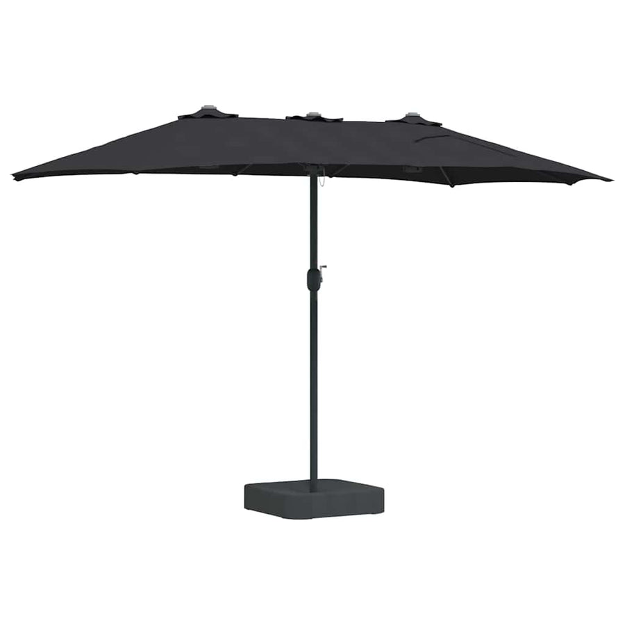 Tuinparasol Zwart 385 x 209 x 244 cm Stof