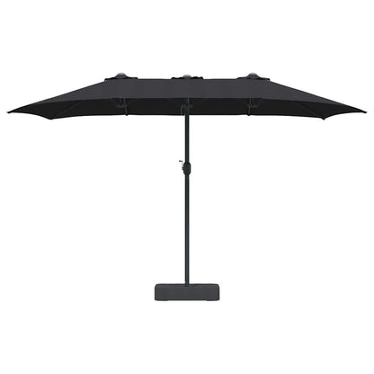 Tuinparasol Zwart 385 x 209 x 244 cm Stof