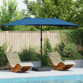 Tuinparasol Azurblauw 385x209x244 cm polyester staal