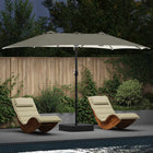 Tuinparasol 385x209x244 cm bruin