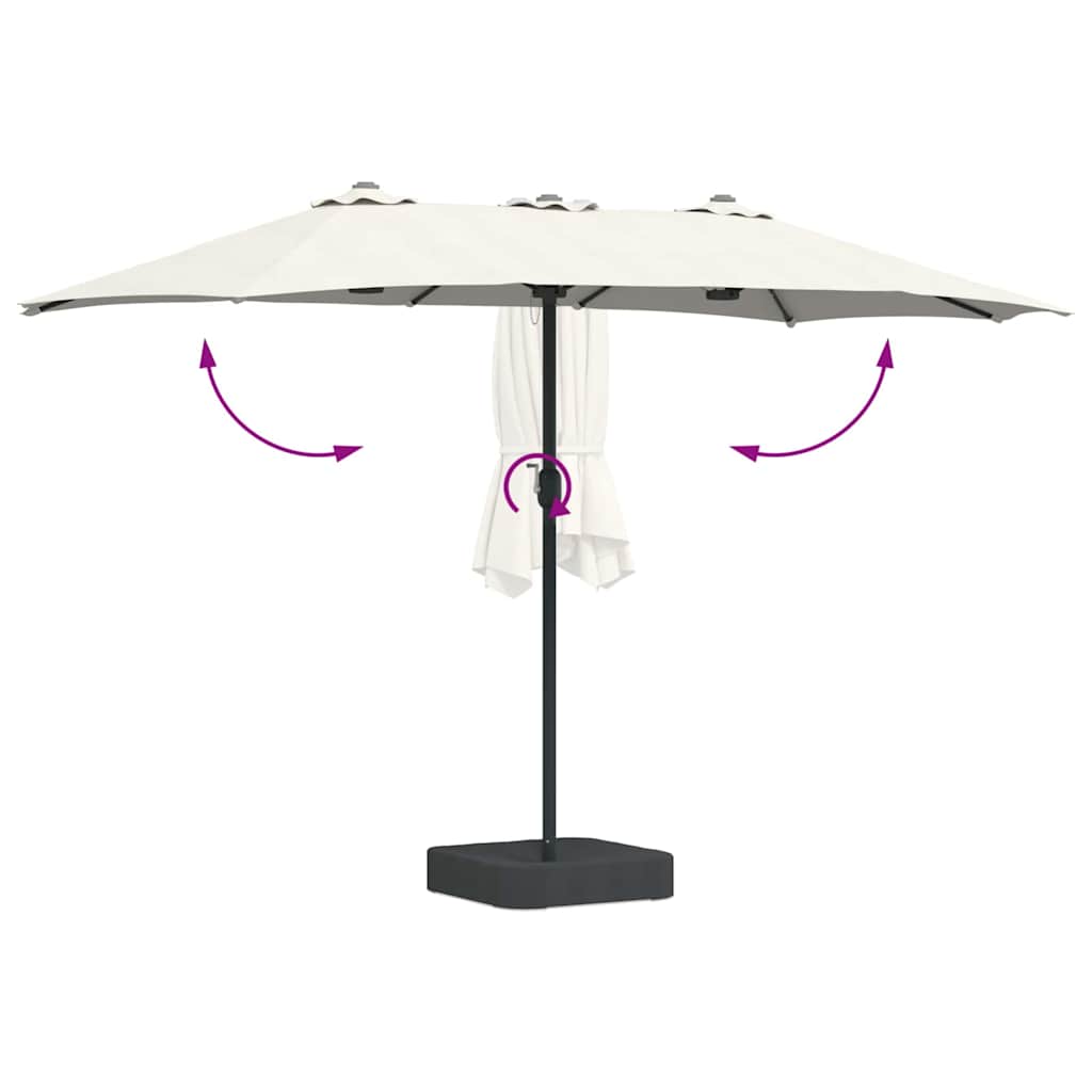 Tuinparasol Zand 385 x 209 x 244 cm Stof