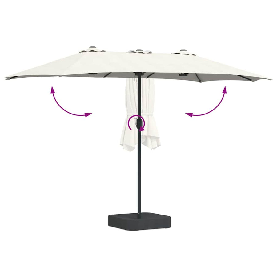 Tuinparasol Zand 385 x 209 x 244 cm Stof